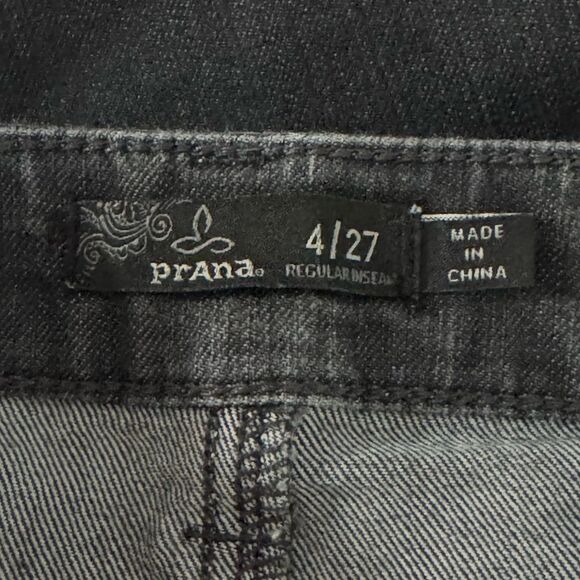 Prana Dark Gray Skinny Jeans Slim Fit 27 4 - Picture 6 of 8